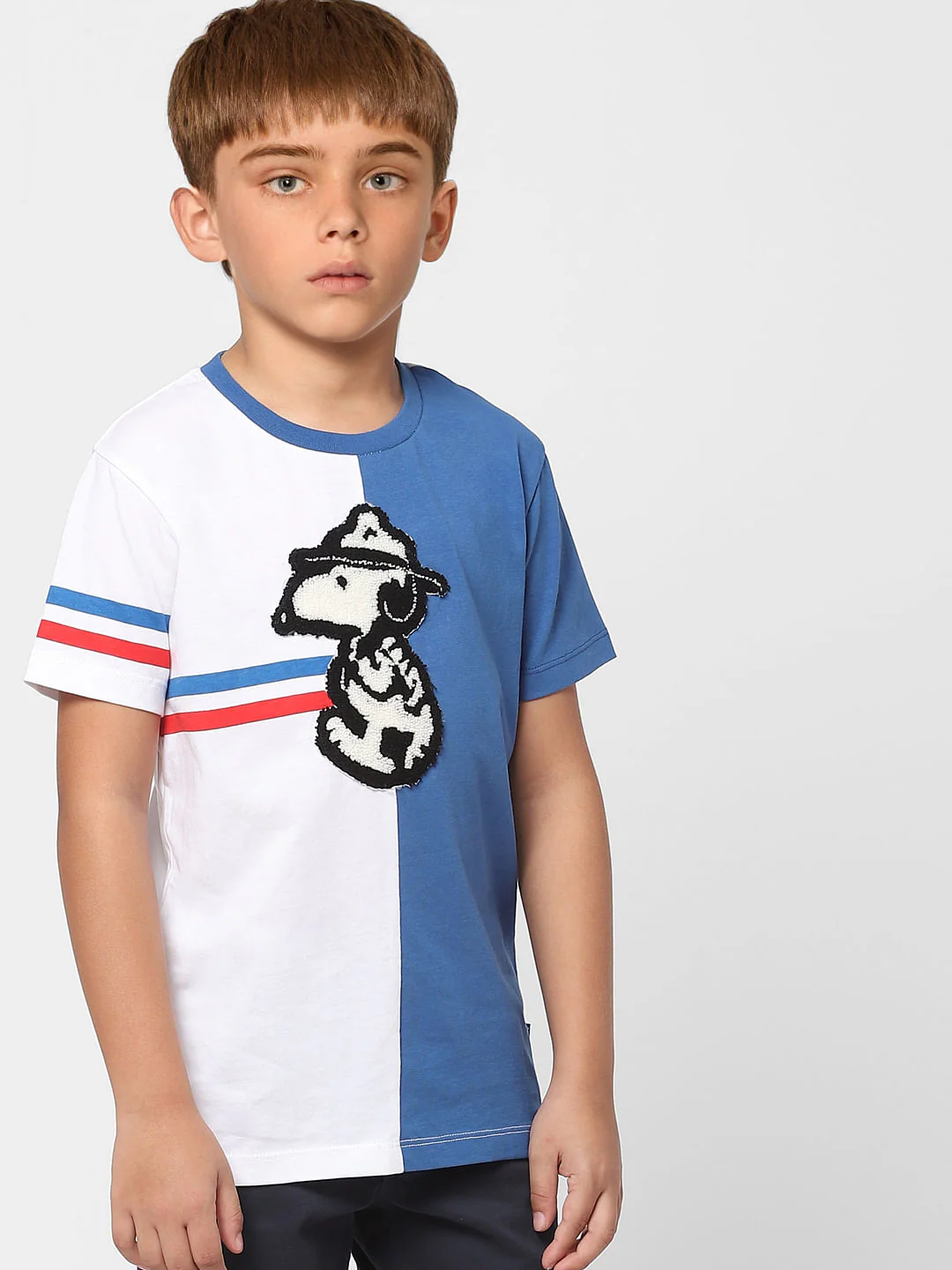 Boys X PEANUTS Blue Snoopy Graphic Print T-shirt - Image 2