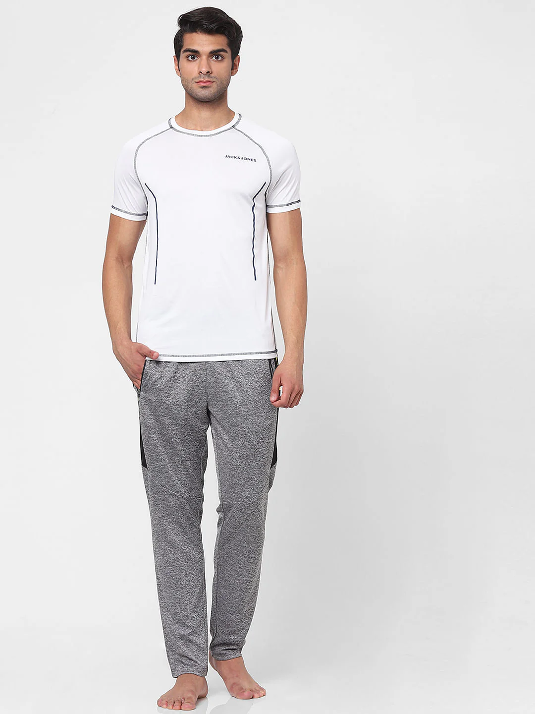 White Crew Neck Gym T-shirt