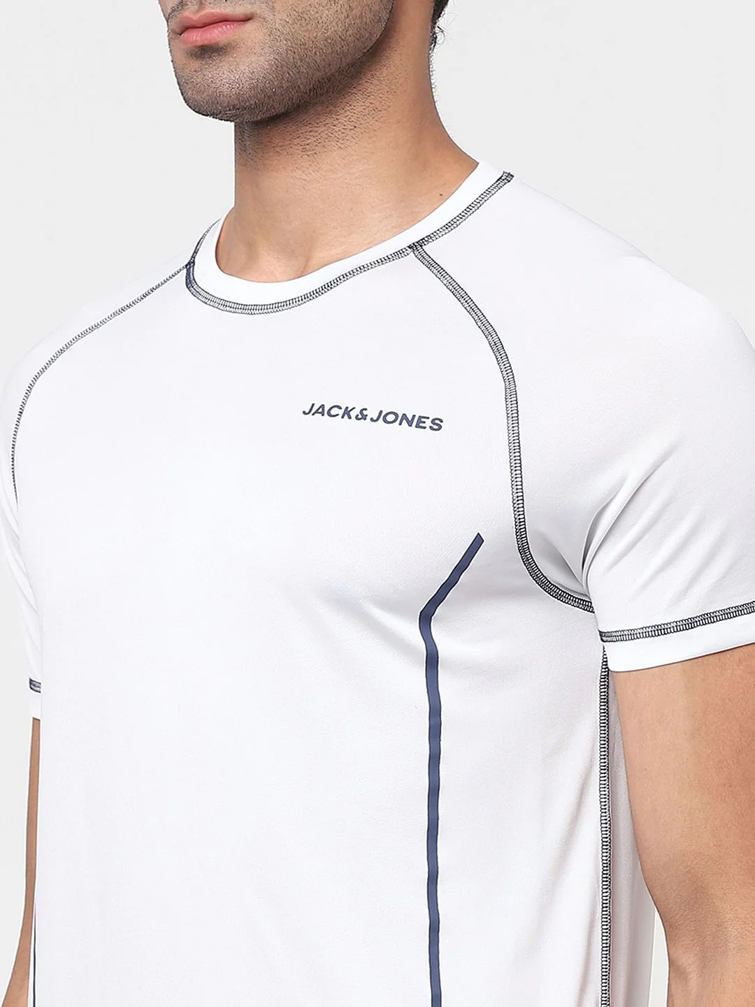 White Crew Neck Gym T-shirt - Image 5