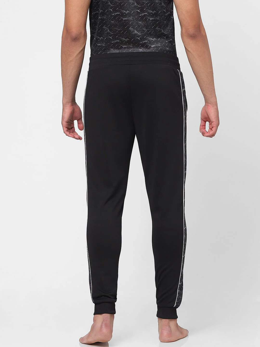 Black Patterned Trackpants - Image 4