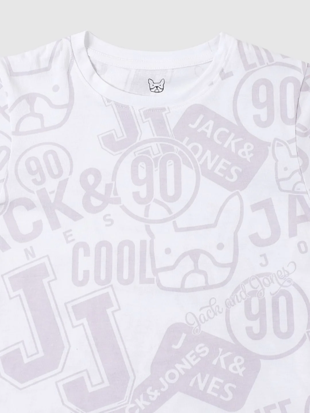 Boys White Graphic Print Crew Neck T-shirt - Image 3