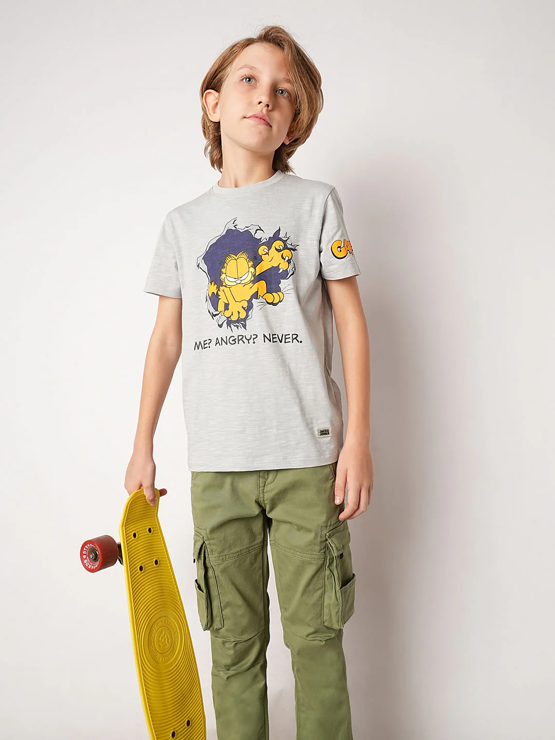 GARFIELD Grey Graphic Print T-shirt