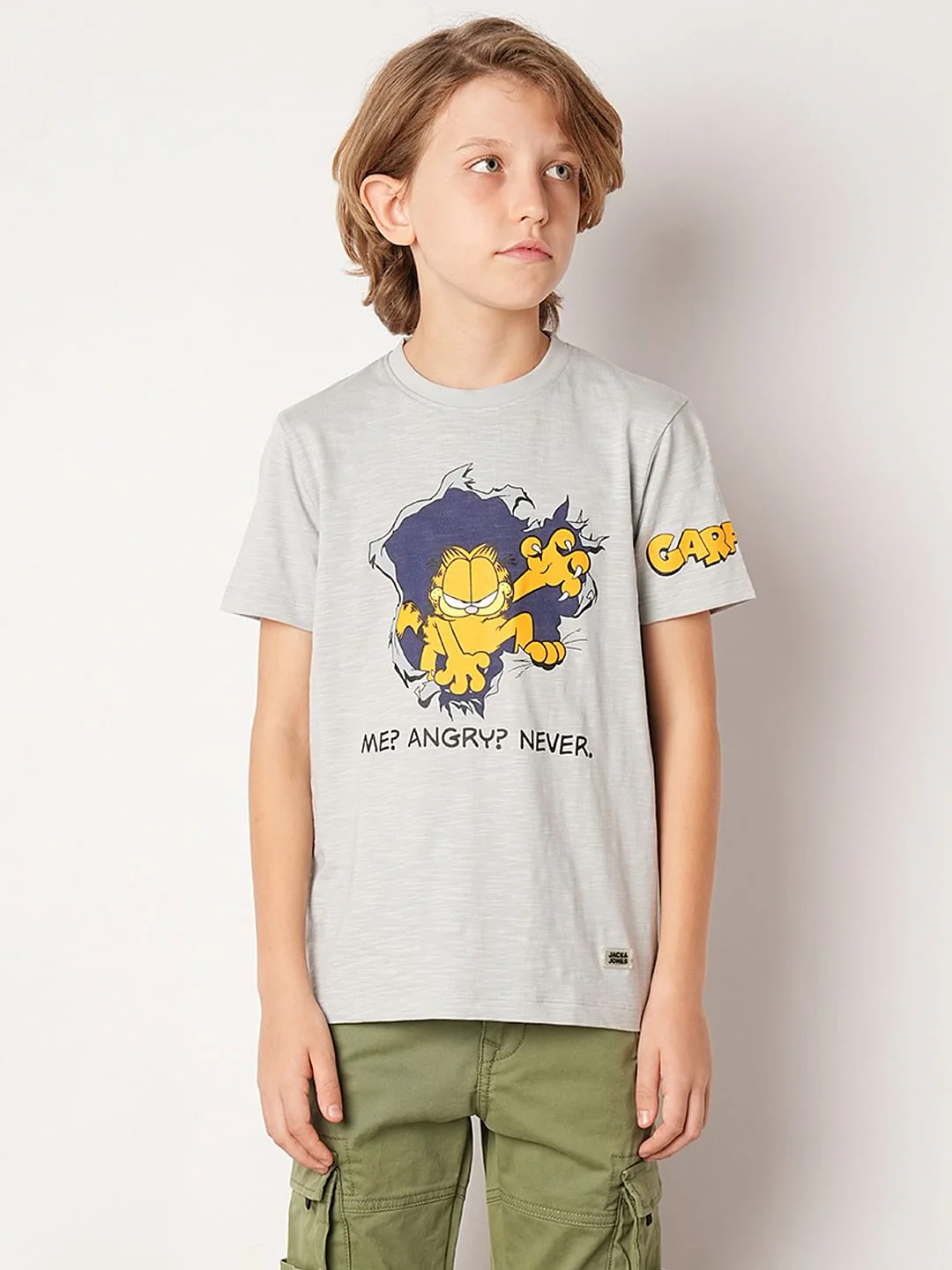 GARFIELD Grey Graphic Print T-shirt - Image 2