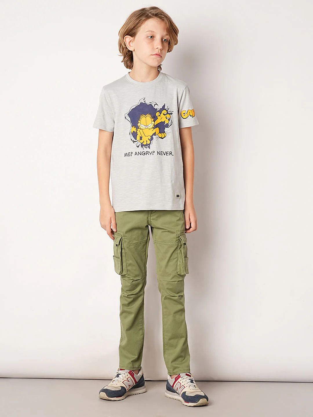 GARFIELD Grey Graphic Print T-shirt - Image 5