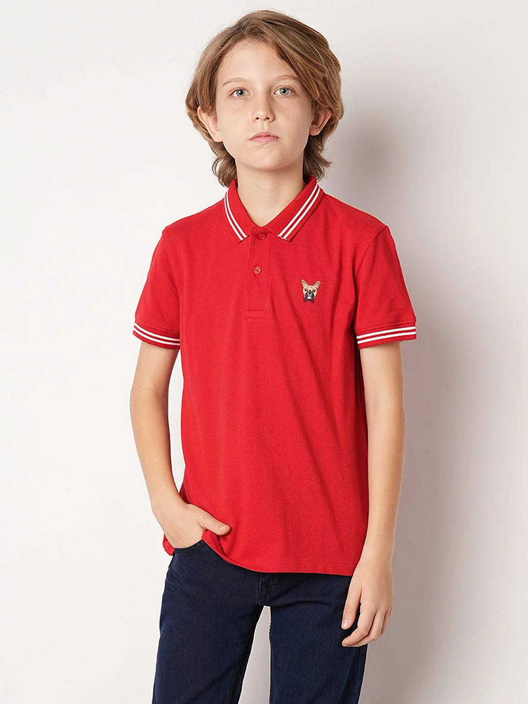 Red Polo T-shirt - Image 2