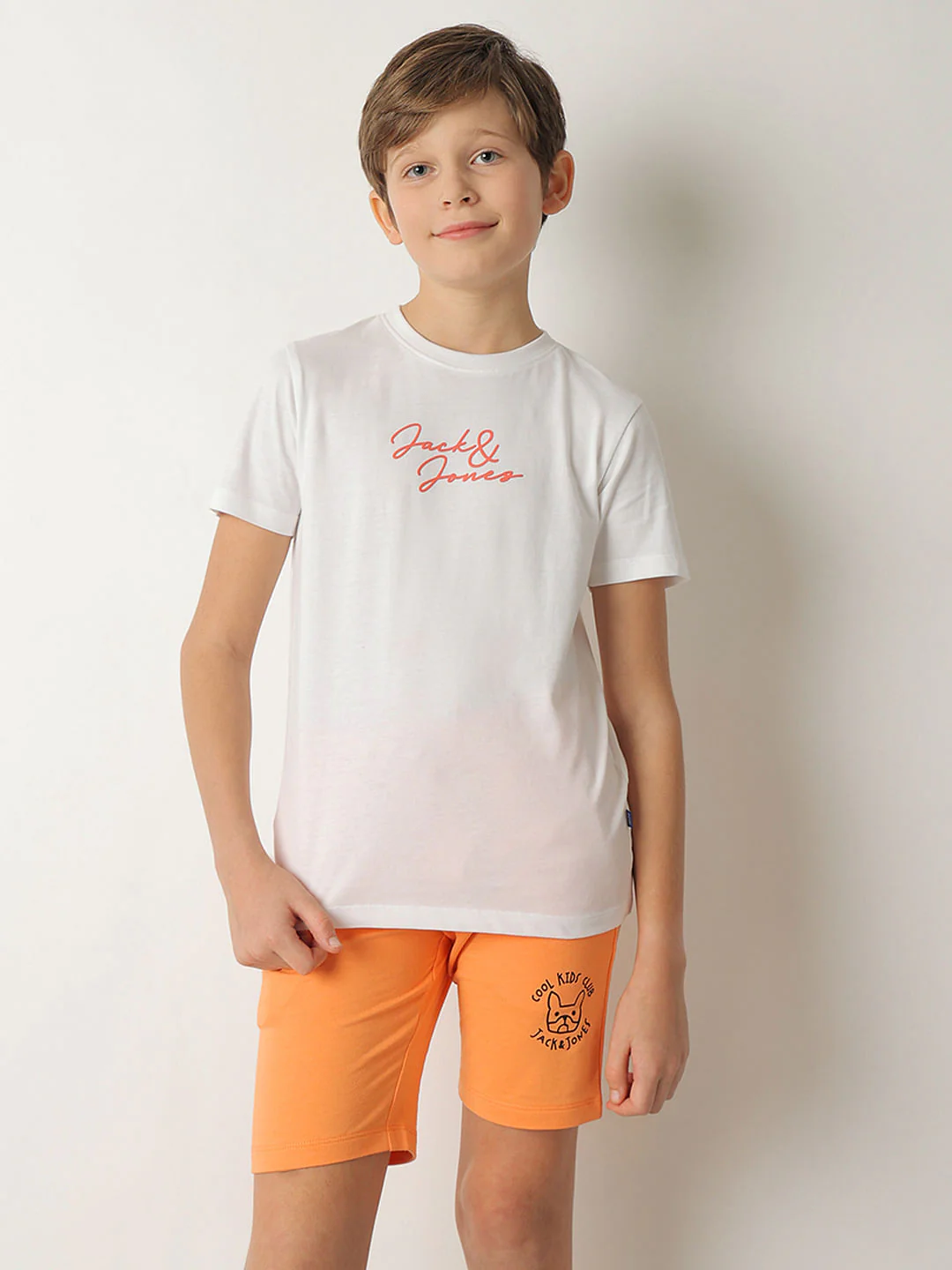 Boys White Glossy Branding T-shirt - Image 2