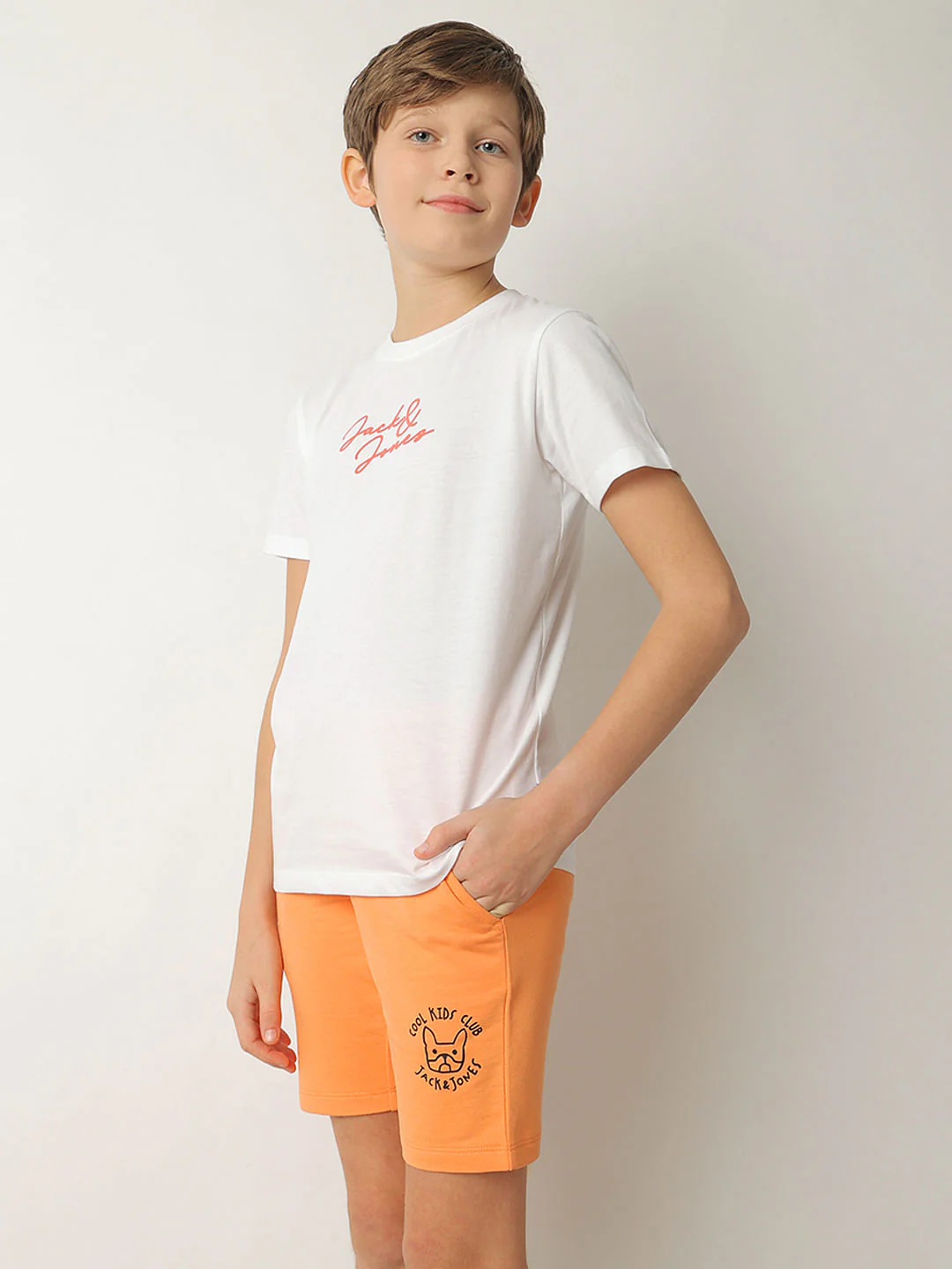 Boys White Glossy Branding T-shirt - Image 3
