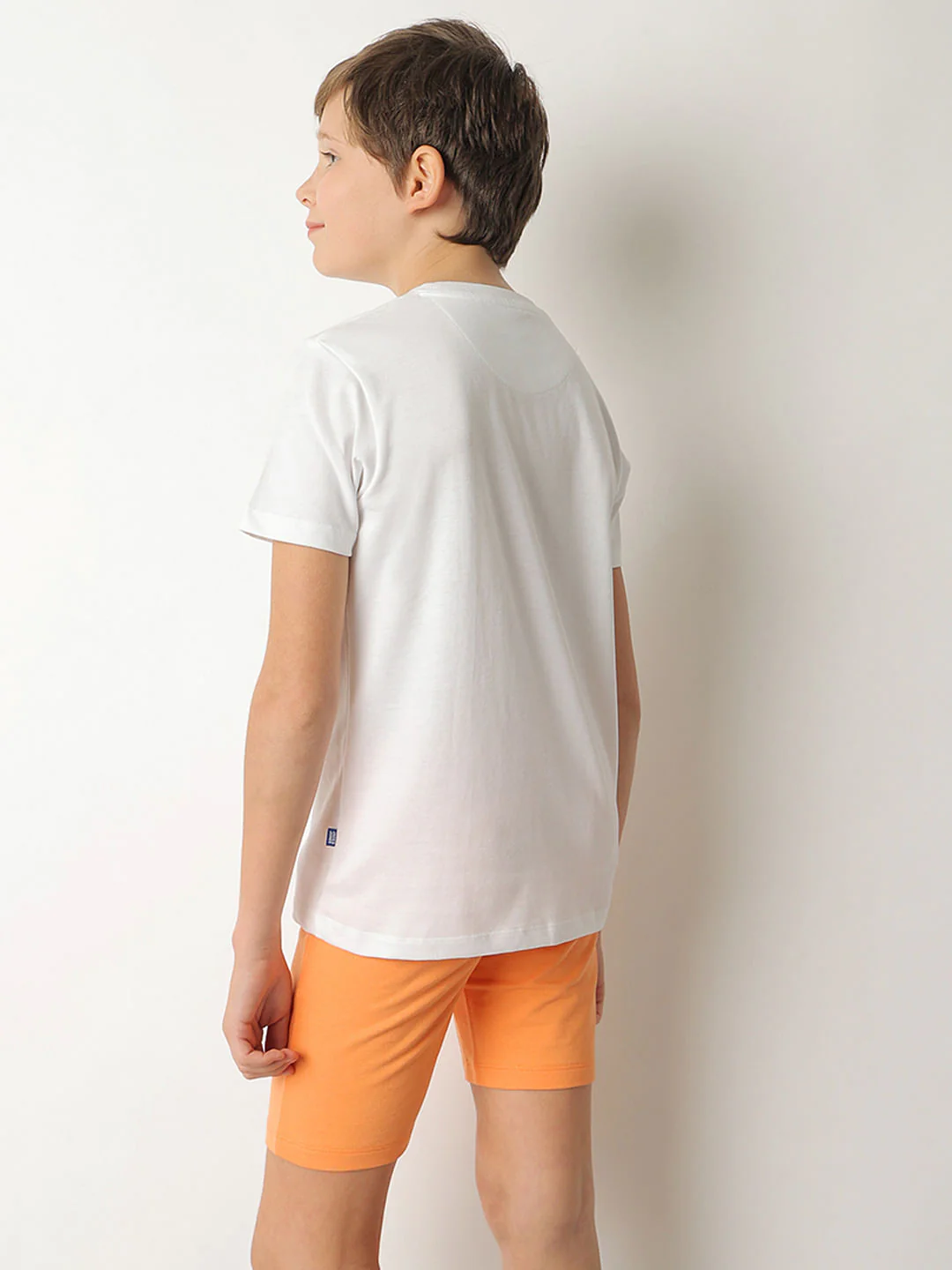 Boys White Glossy Branding T-shirt - Image 4