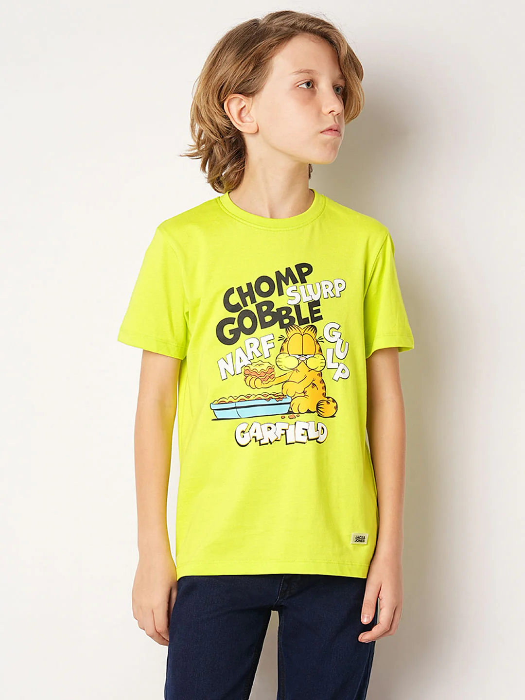 GARFIELD Lime Green Printed T-shirt - Image 2
