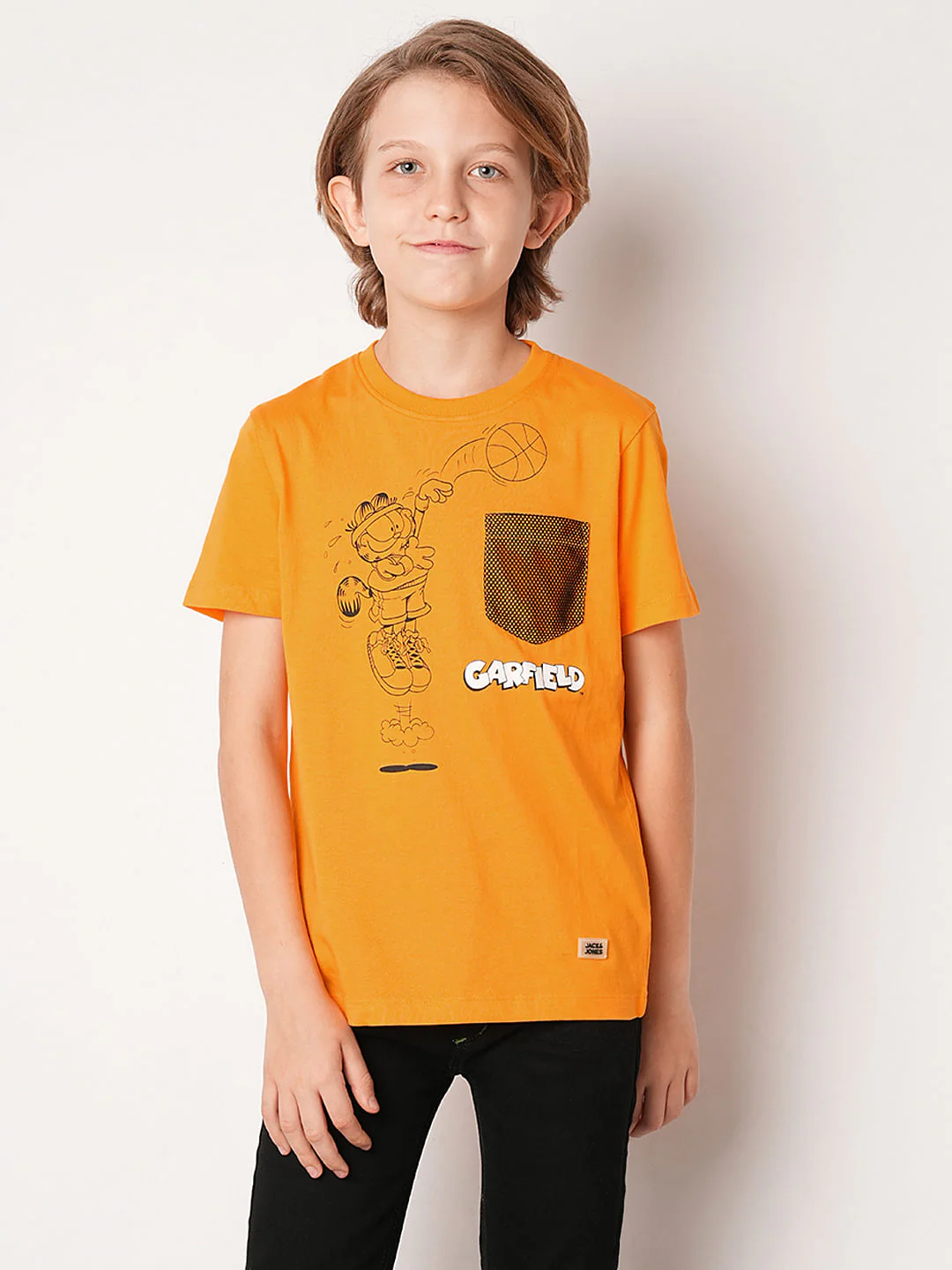 GARFIELD Orange Printed Cotton T-shirt - Image 2