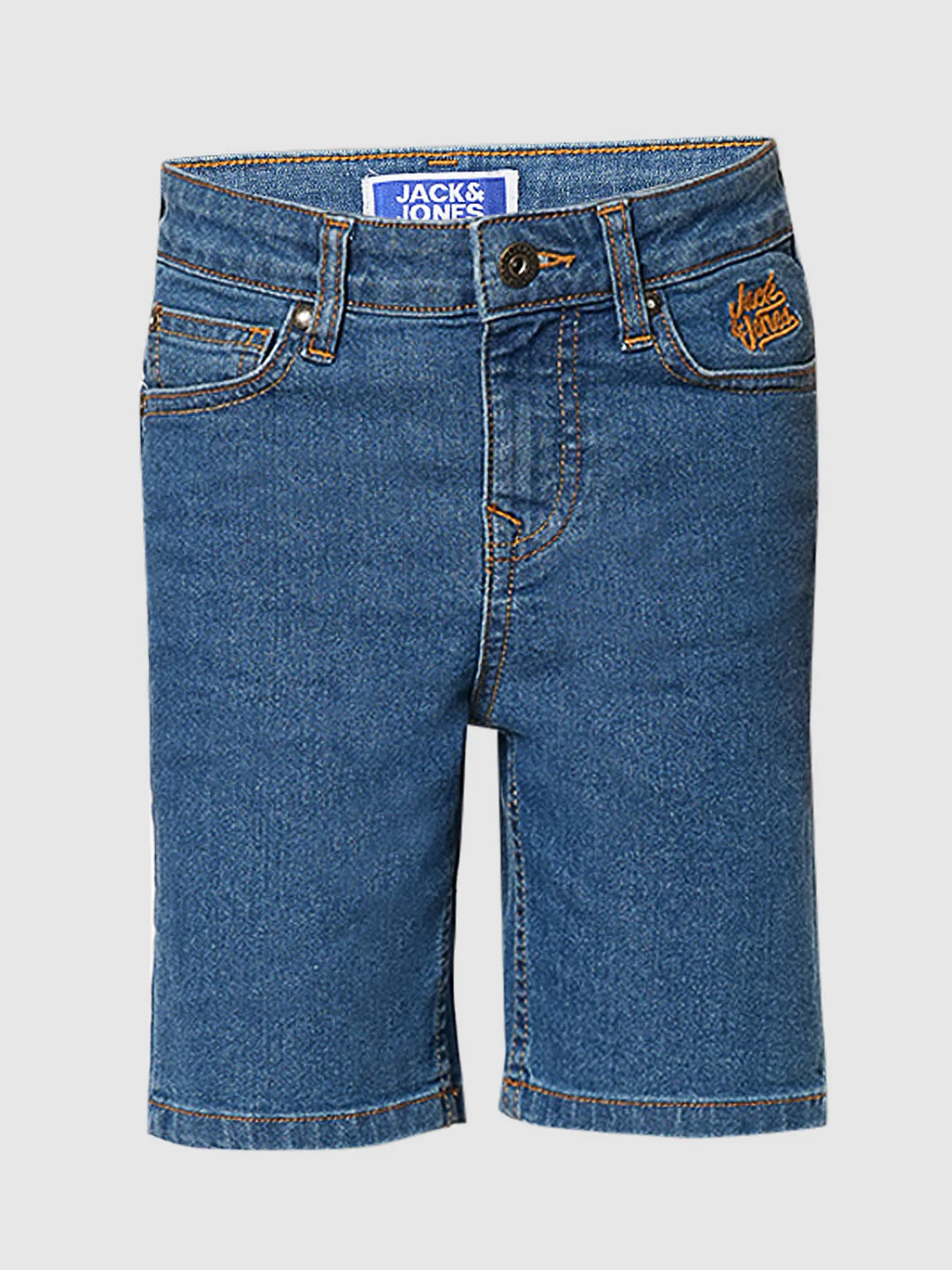 Blue Mid Rise Denim Shorts - Image 7