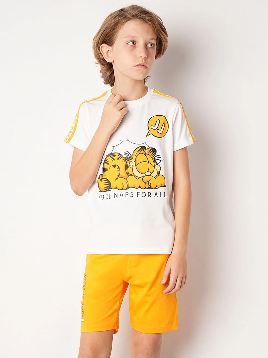 GARFIELD White Printed Cotton T-shirt - Image 2