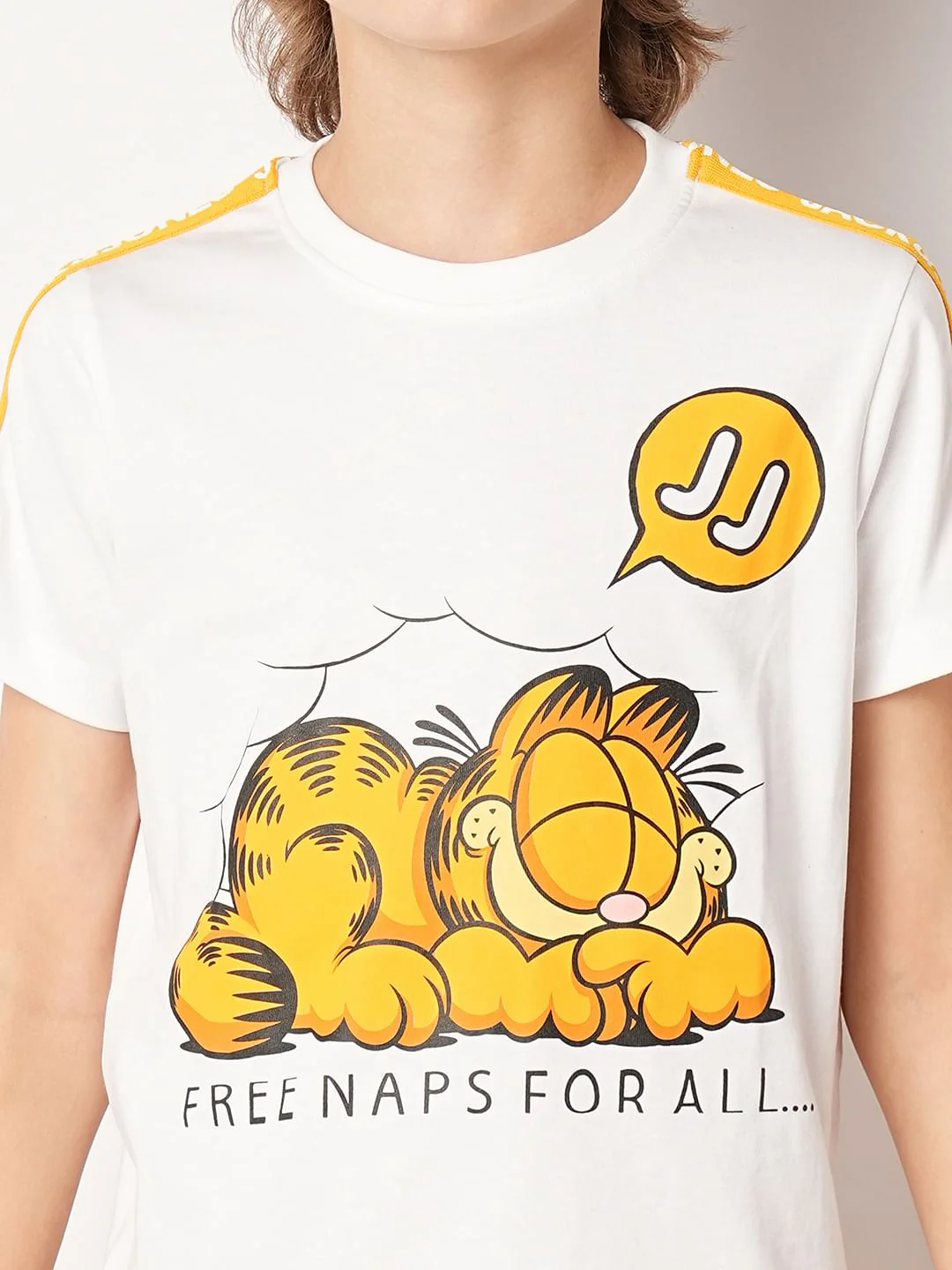 GARFIELD White Printed Cotton T-shirt - Image 6