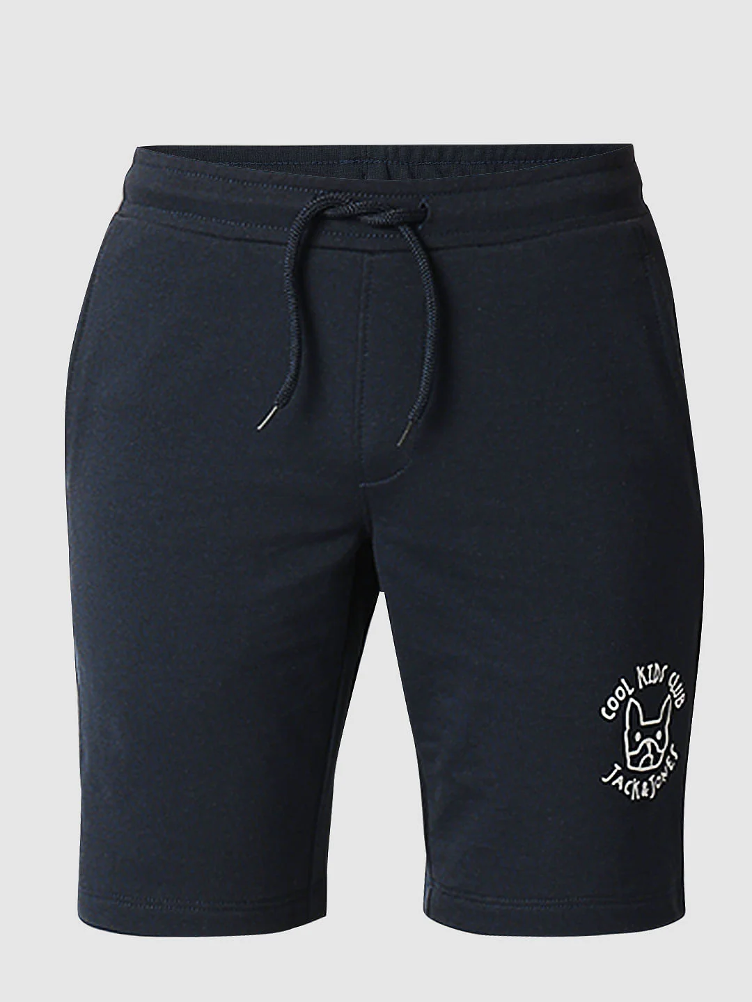 Boys Navy Blue Cotton Knit Shorts - Image 7