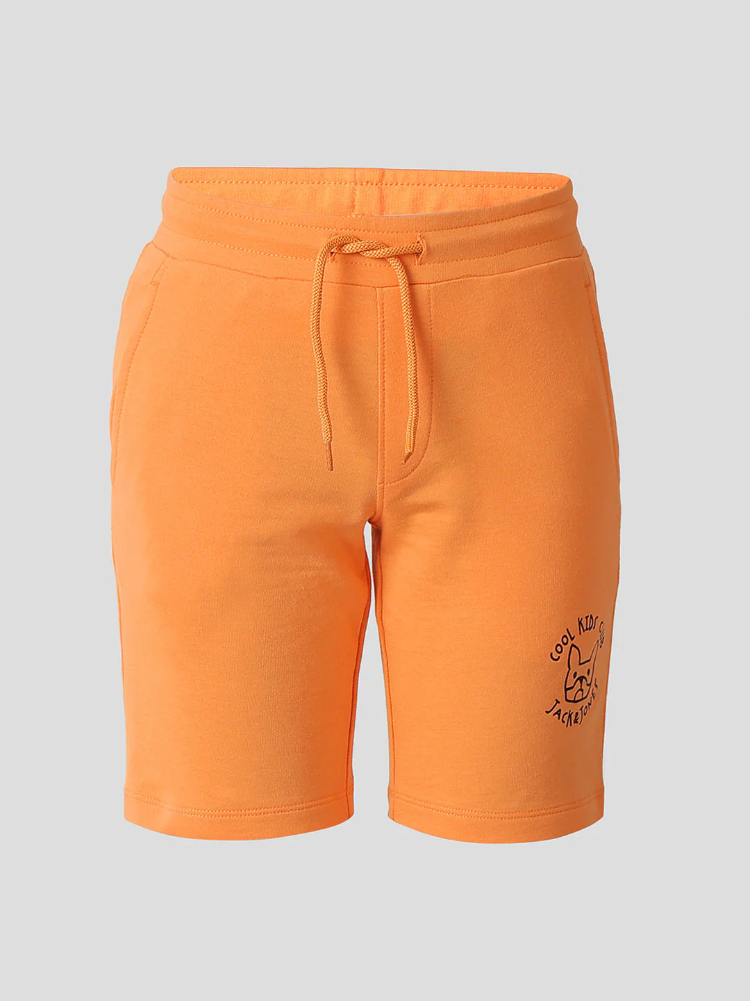 Boys Orange Cotton Knit Shorts - Image 7