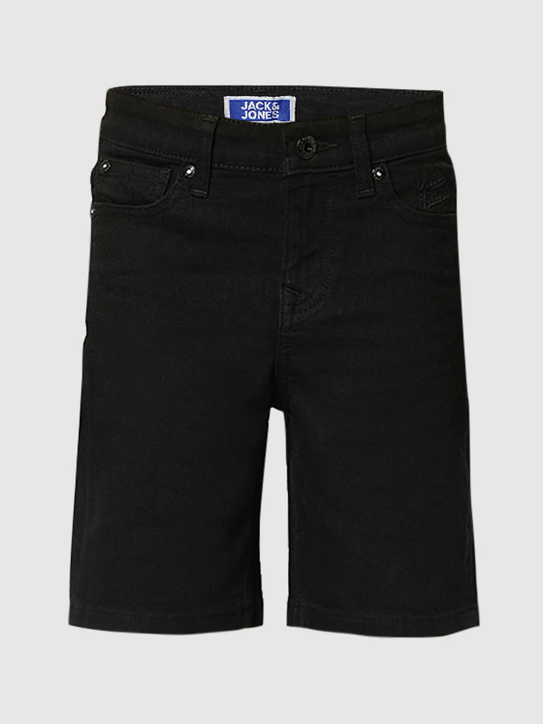 Black Mid Rise Denim Shorts - Image 7