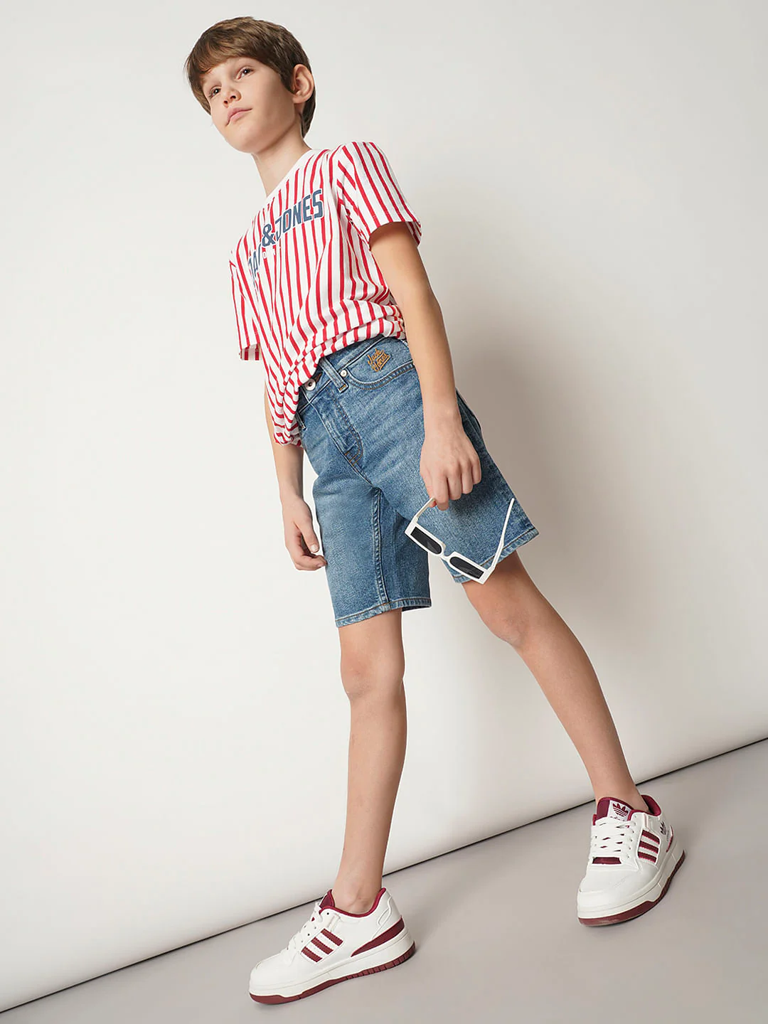 Boys Blue Cotton Denim Shorts