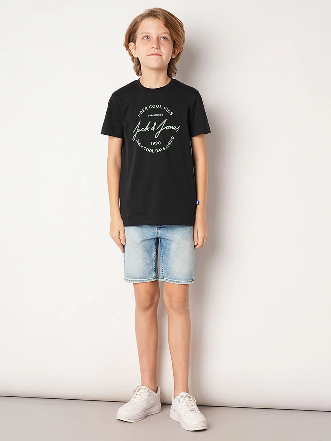 Light Blue Mid Rise Denim Shorts - Image 5
