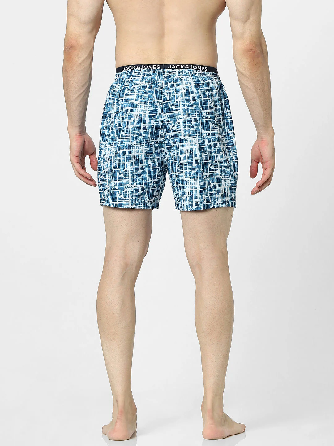 White Abstract Print Boxers - Image 3