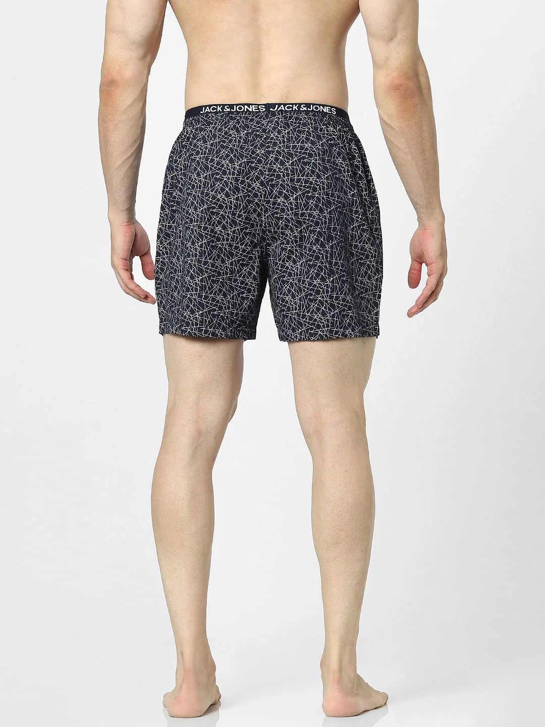 Navy Blue Geometric Print Boxers - Image 3