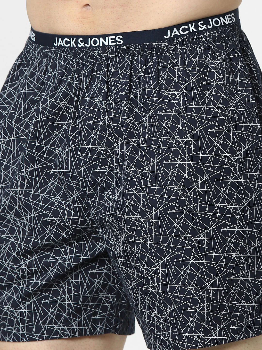 Navy Blue Geometric Print Boxers - Image 4