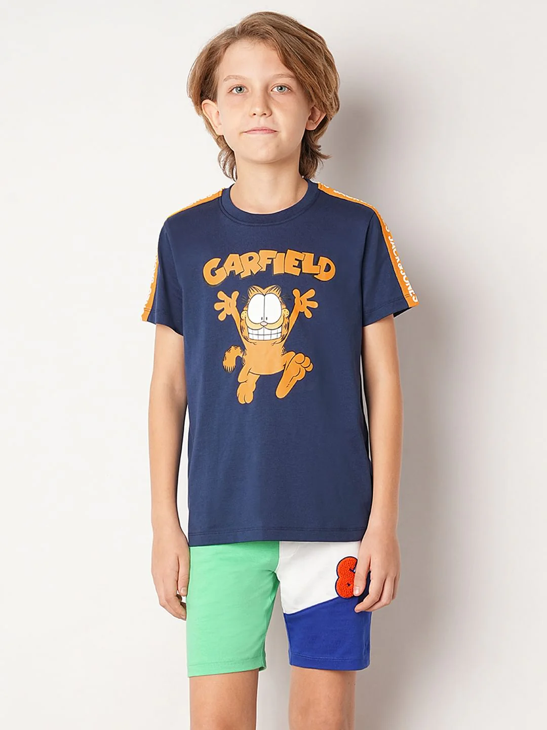GARFIELD Blue Printed Cotton T-shirt - Image 2