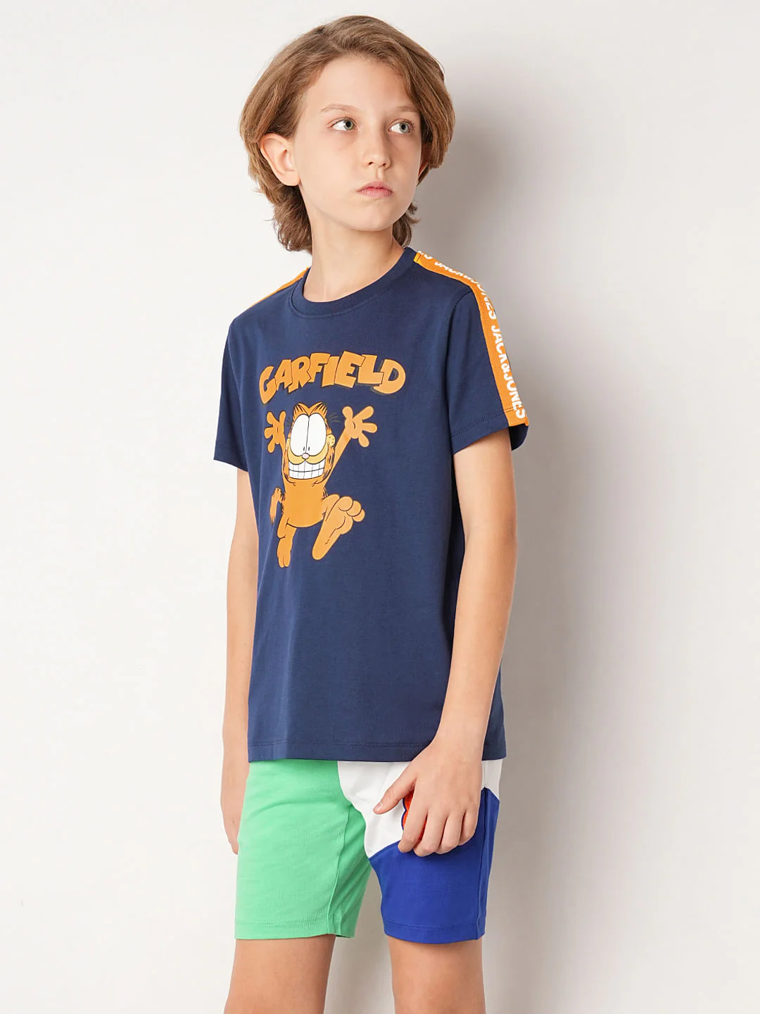 GARFIELD Blue Printed Cotton T-shirt - Image 3