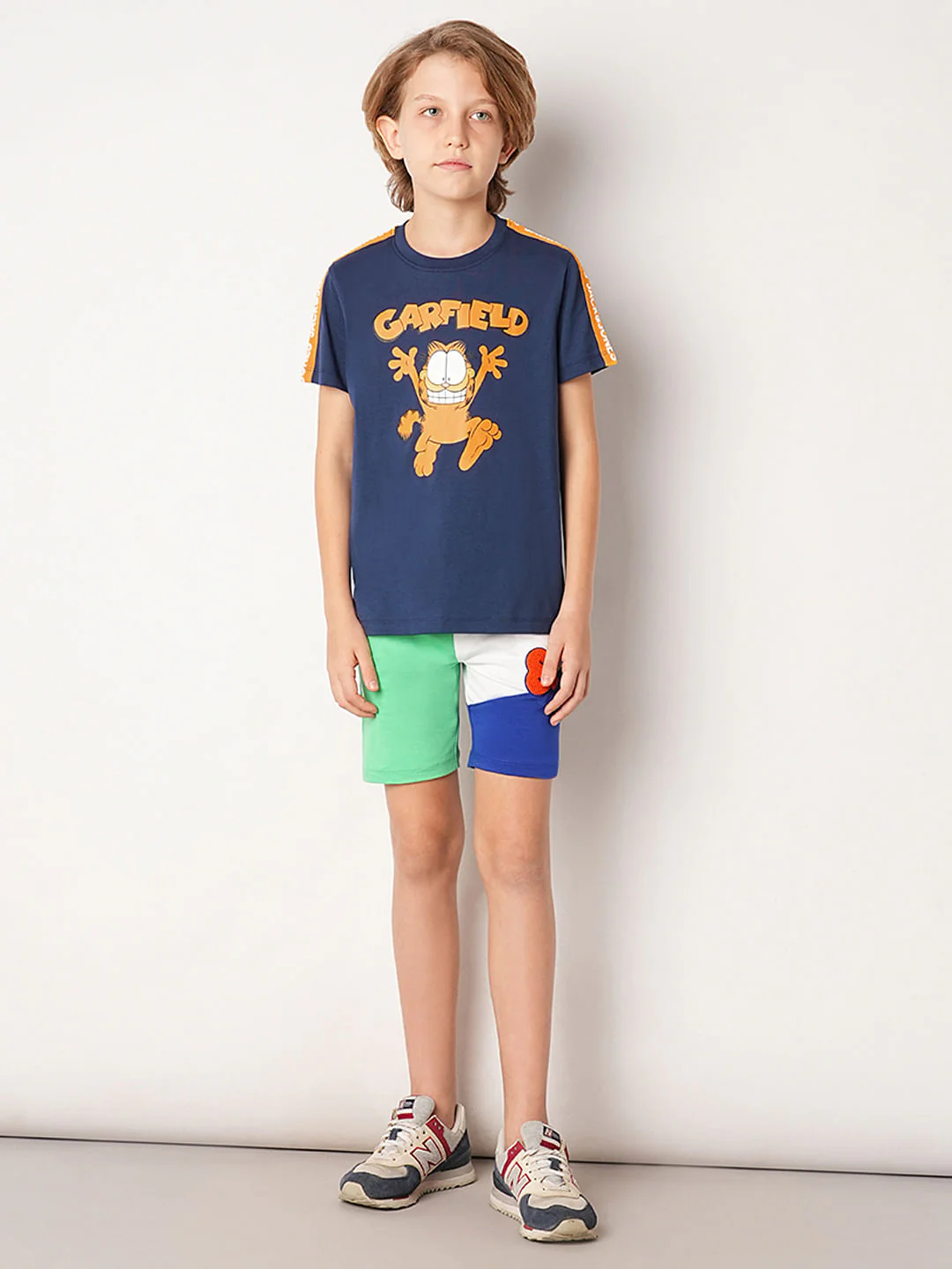 GARFIELD Blue Printed Cotton T-shirt - Image 5