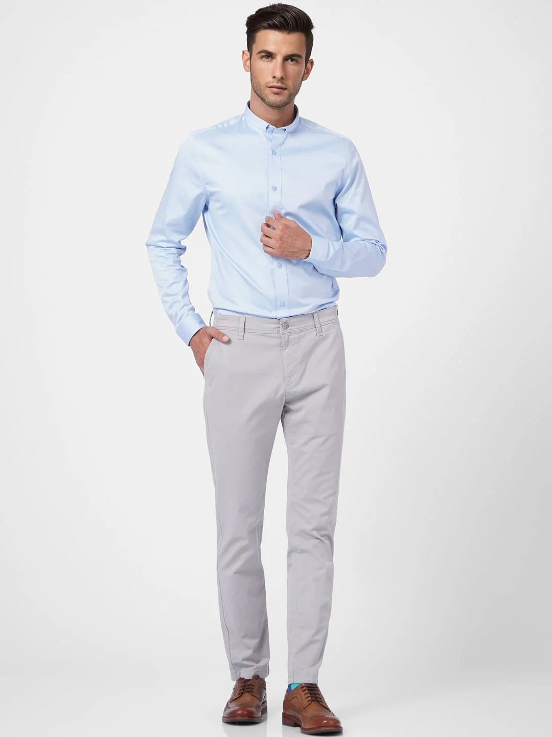 Grey Low Rise Pants - Image 6