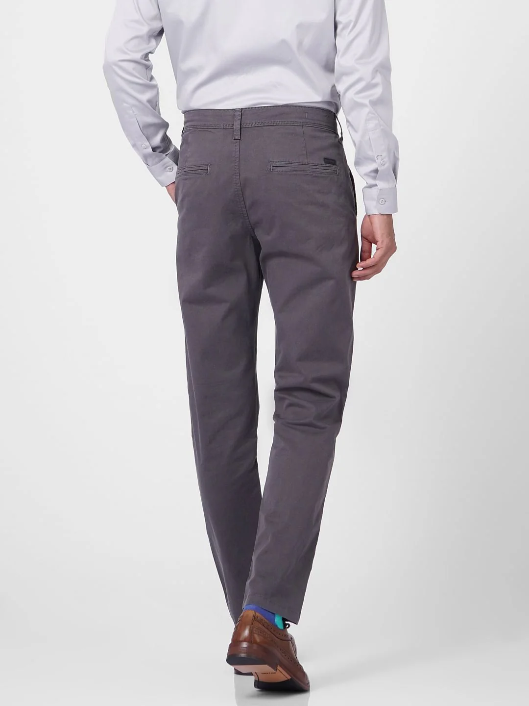 Dark Grey Low Rise Pants - Image 4