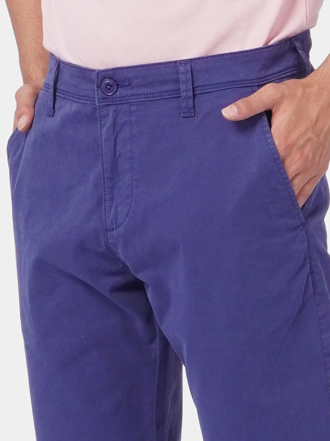Blue Mid Rise Chinos - Image 5