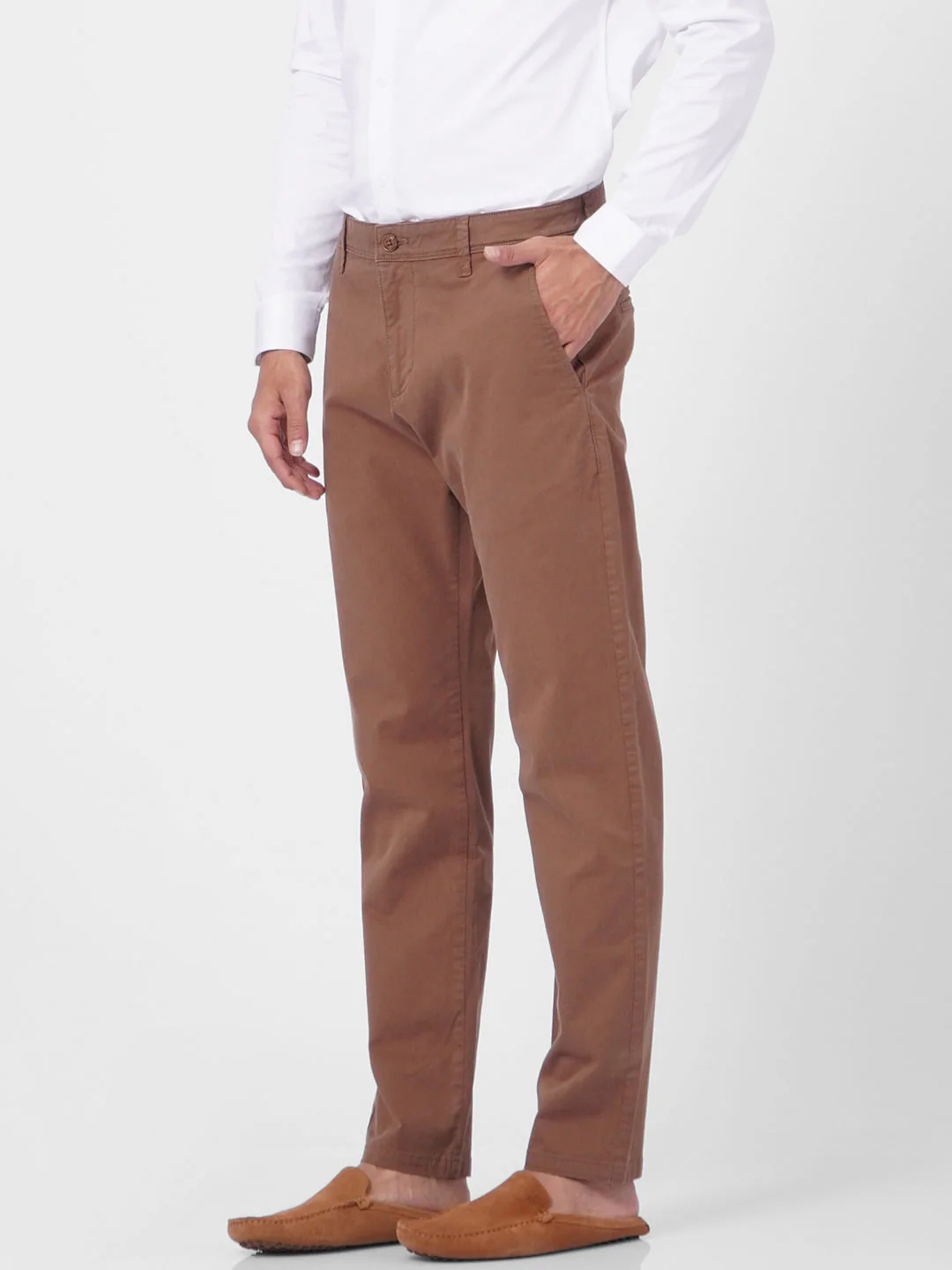Brown Low Rise Pants - Image 3