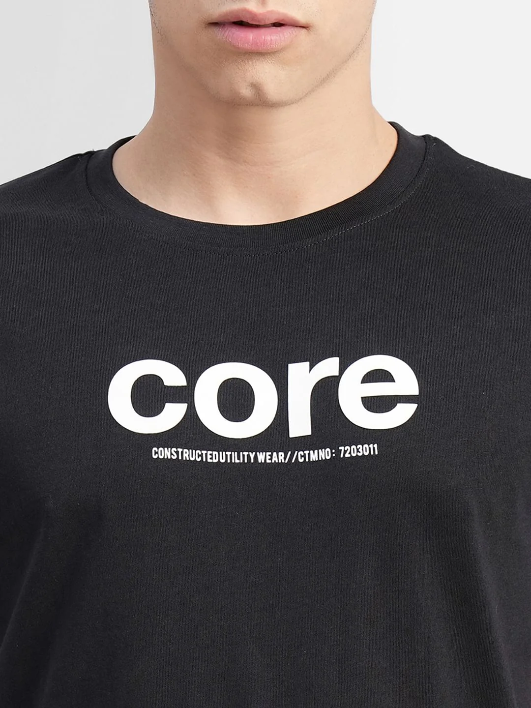 Black Graphic Print Crew Neck T-shirt - Image 5