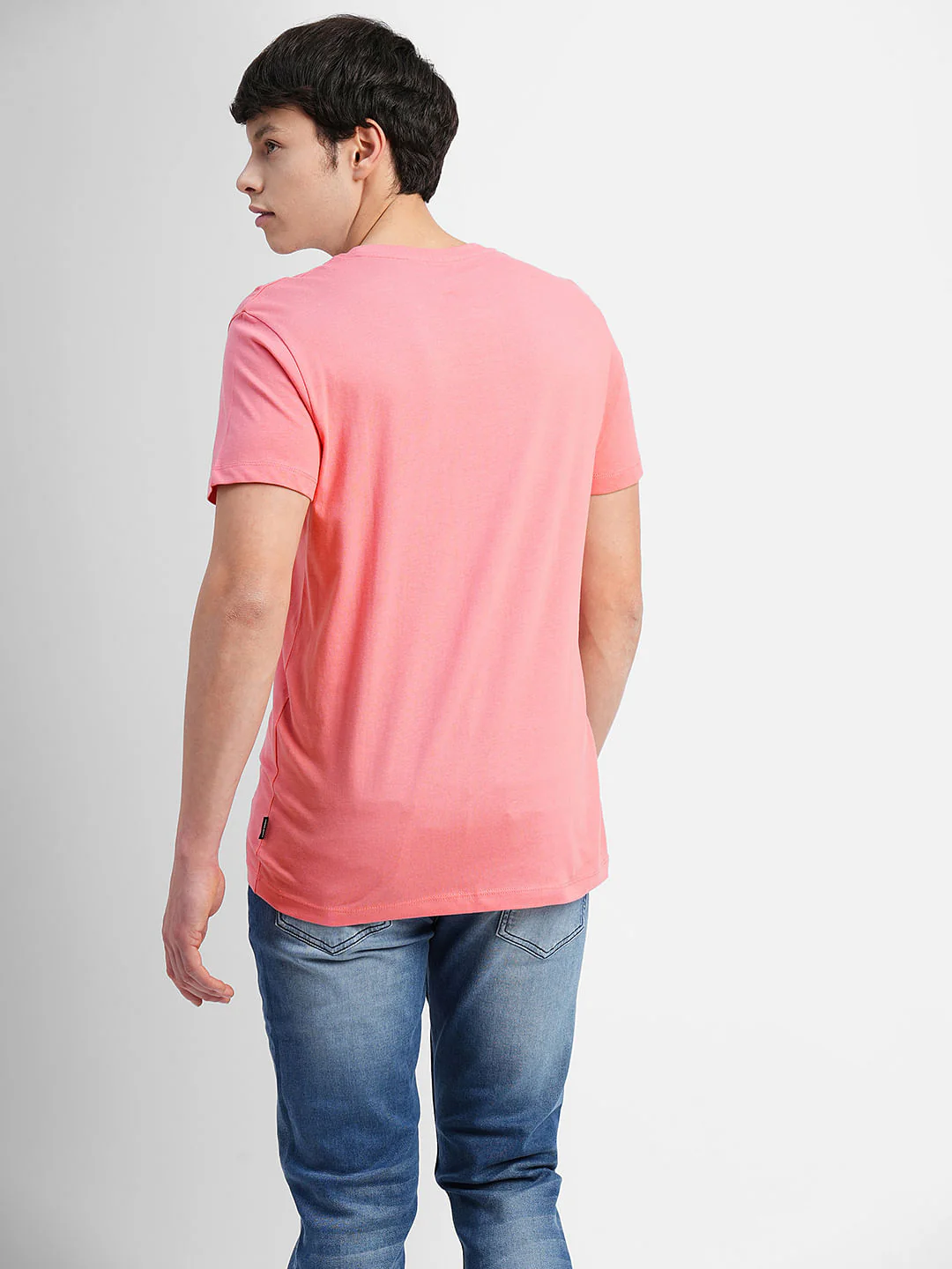 Coral Logo Text Print Crew Neck T-shirt - Image 4