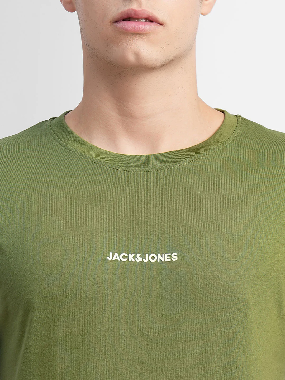 Green Logo Text Print Crew Neck T-shirt - Image 5