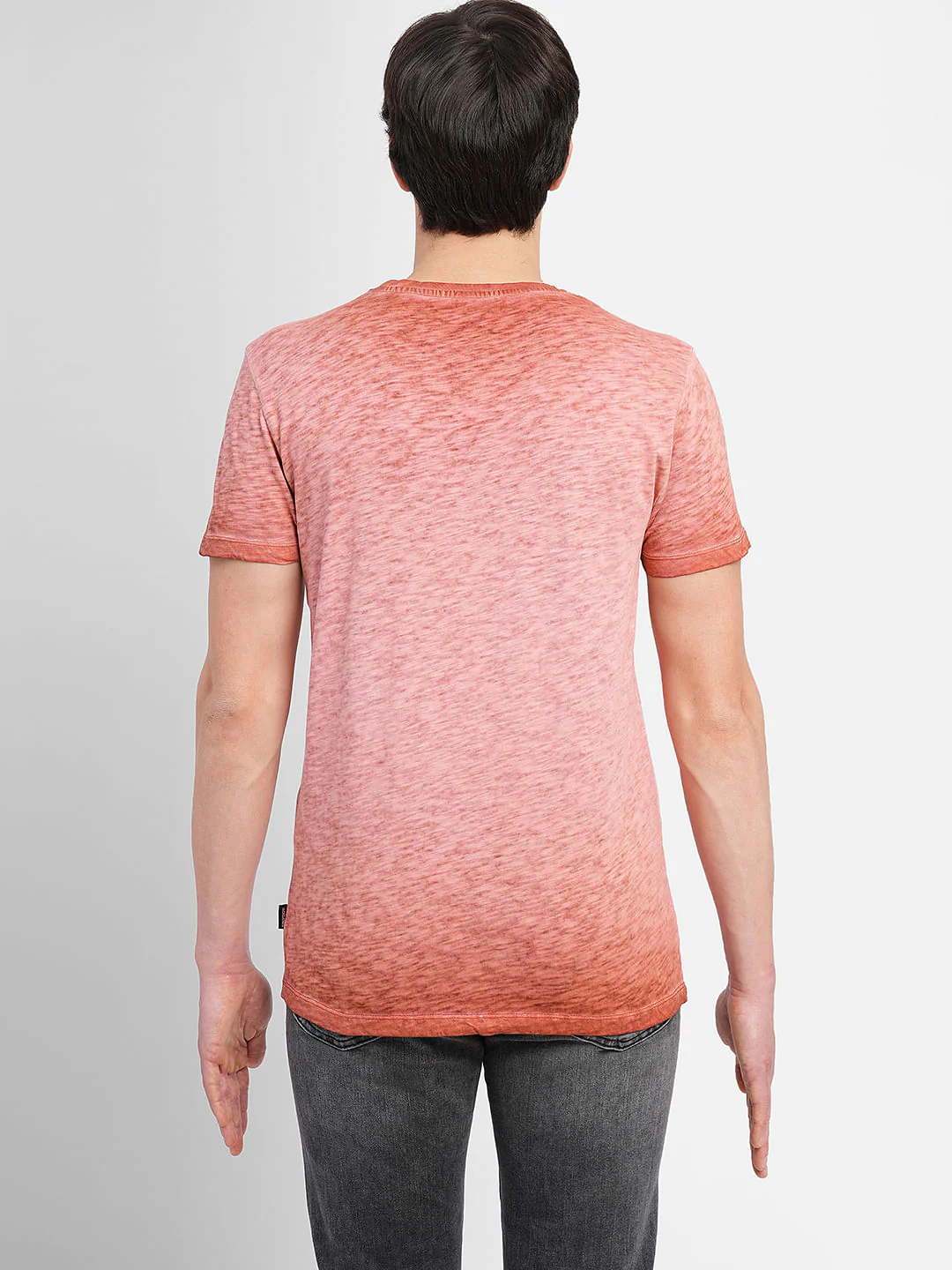 Red Washed Crew Neck T-shirt - Image 4