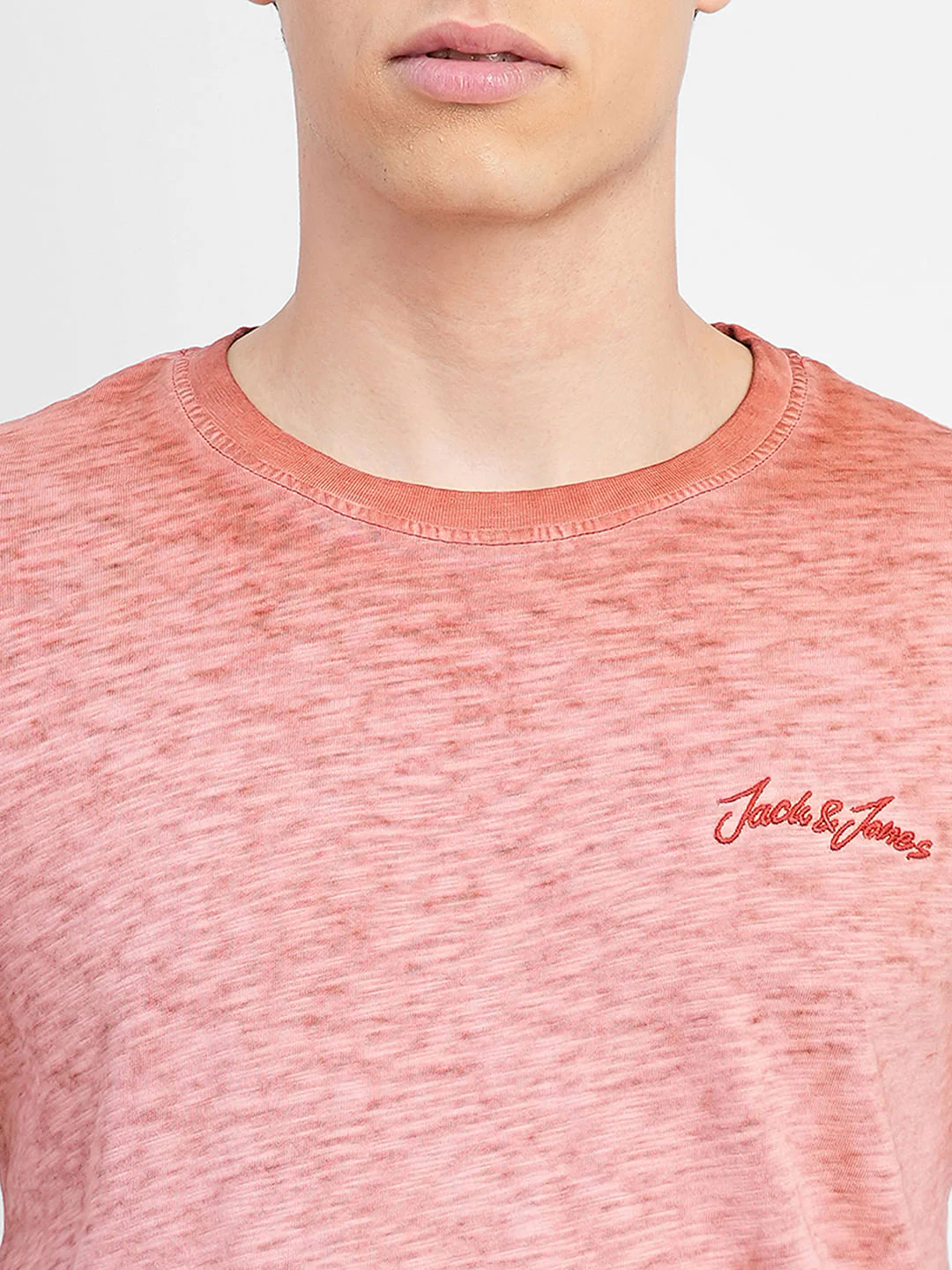 Red Washed Crew Neck T-shirt - Image 5