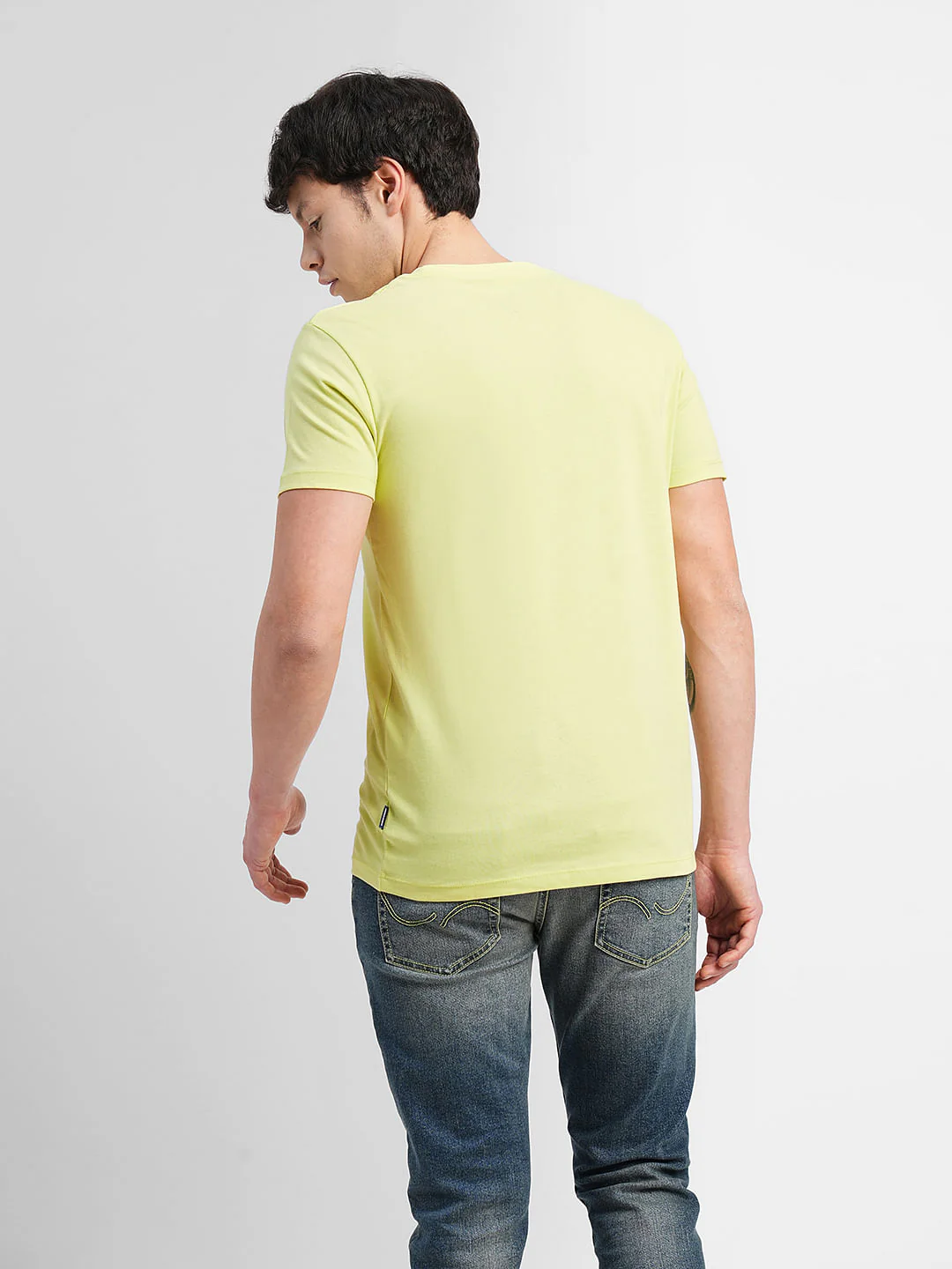 Green Typographic Logo Print Crew Neck T-shirt - Image 4