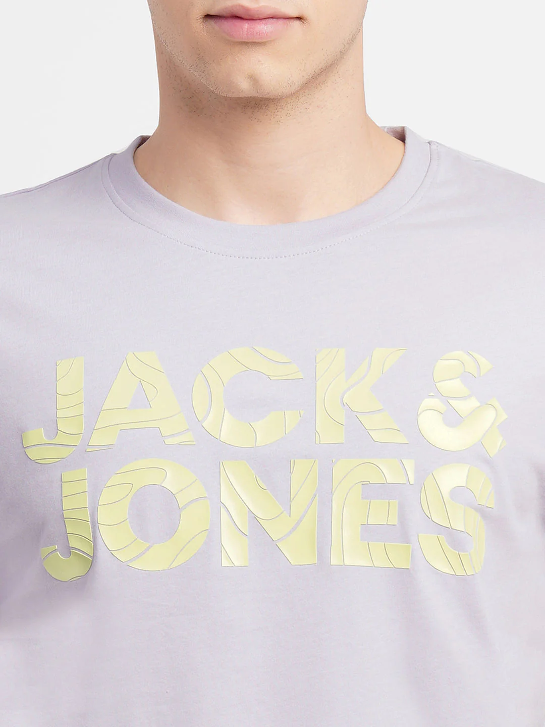 Lavender Logo Print Crew Neck T-shirt - Image 5