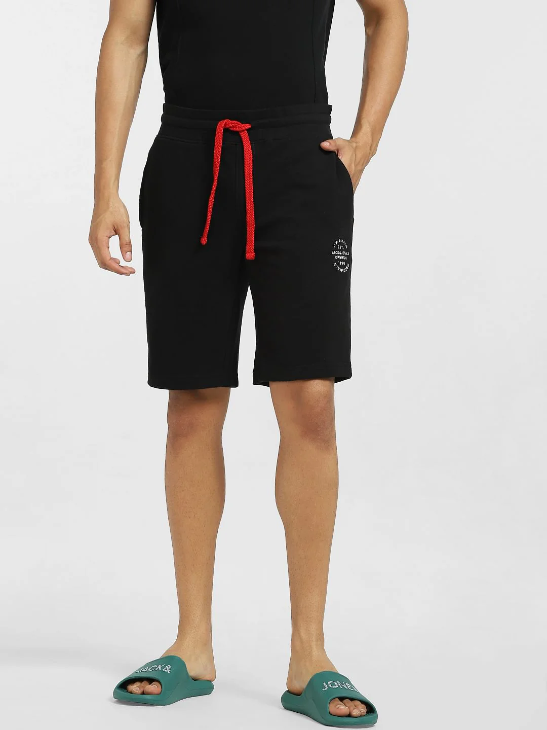 Black Low Rise Sweatshorts - Image 2