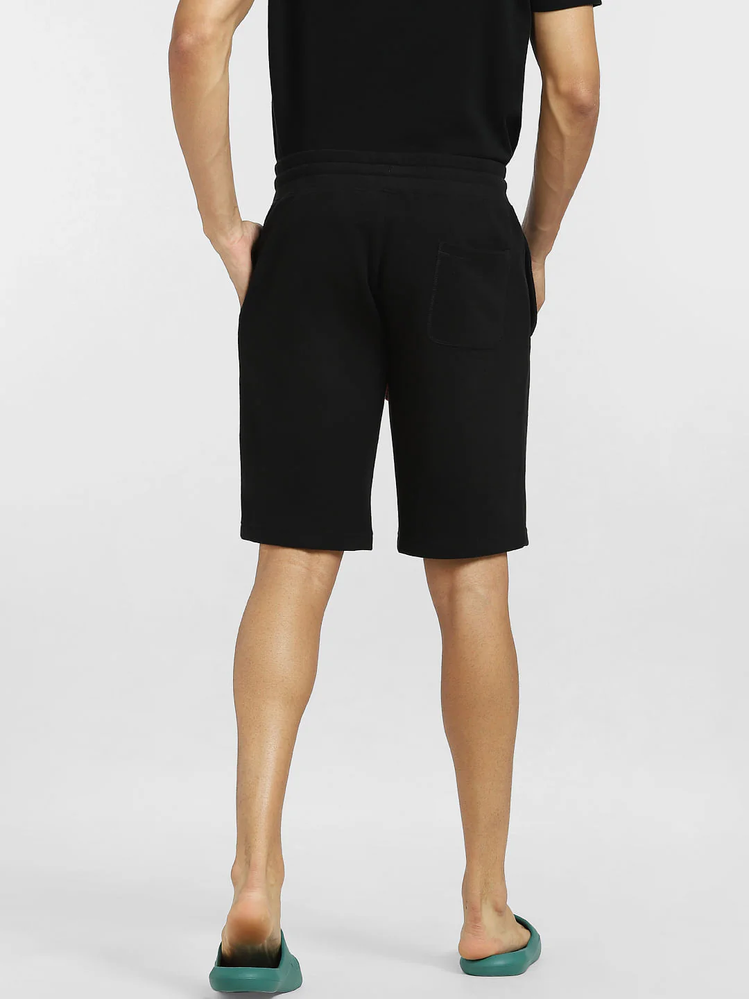 Black Low Rise Sweatshorts - Image 4
