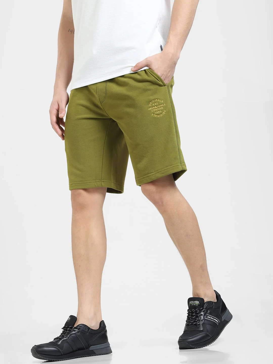 Green Mid Rise Sweatshorts - Image 3