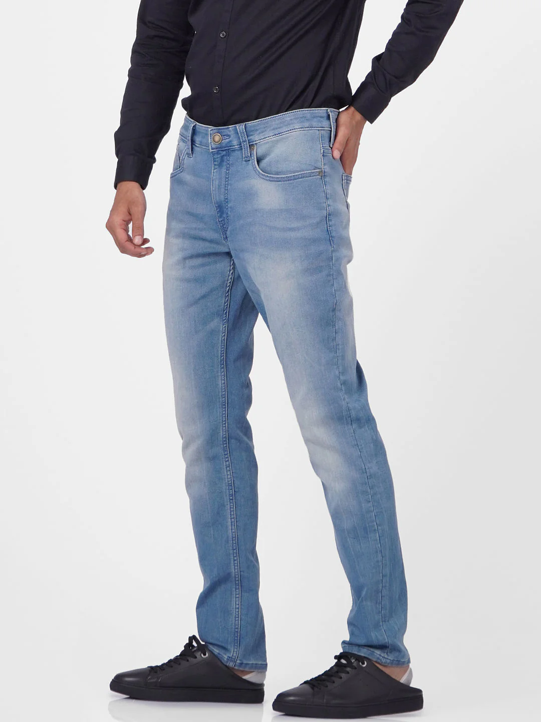 Blue Low Rise Glenn Slim Fit Jeans - Image 3