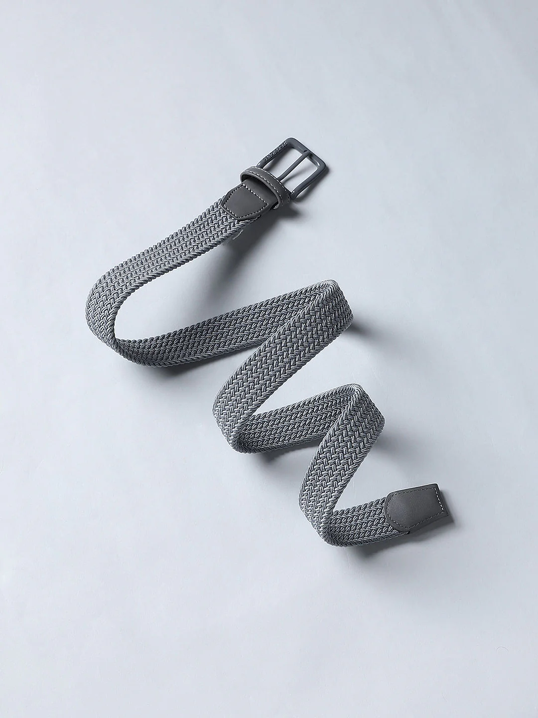 Grey Braided Belt