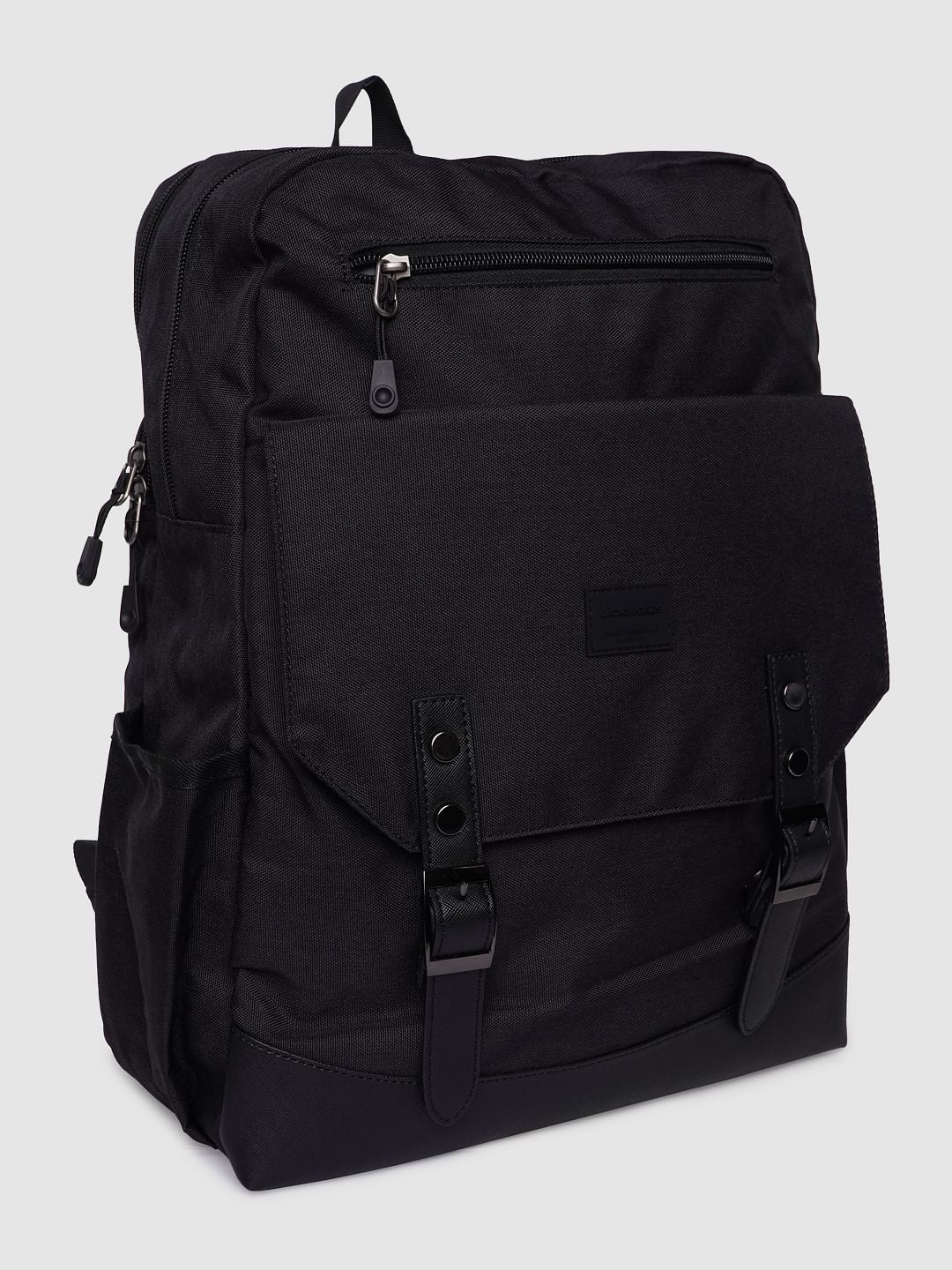 Black Solid Backpack - Image 2