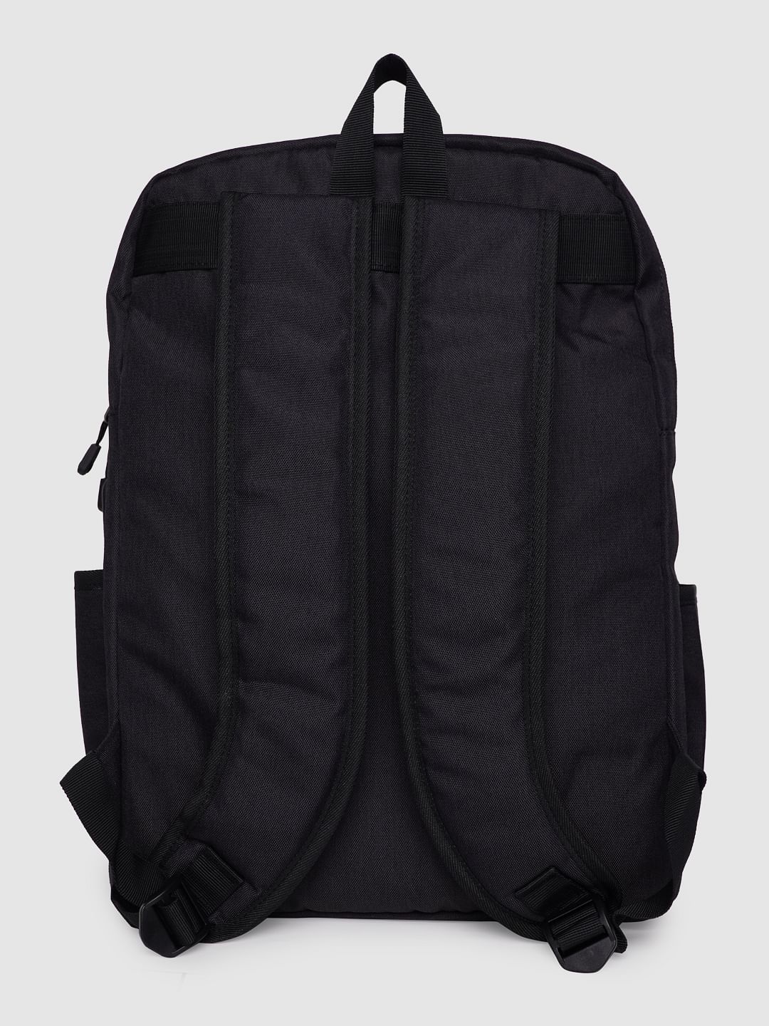 Black Solid Backpack - Image 3