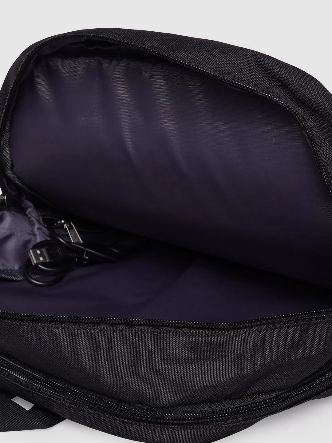 Black Solid Backpack - Image 5
