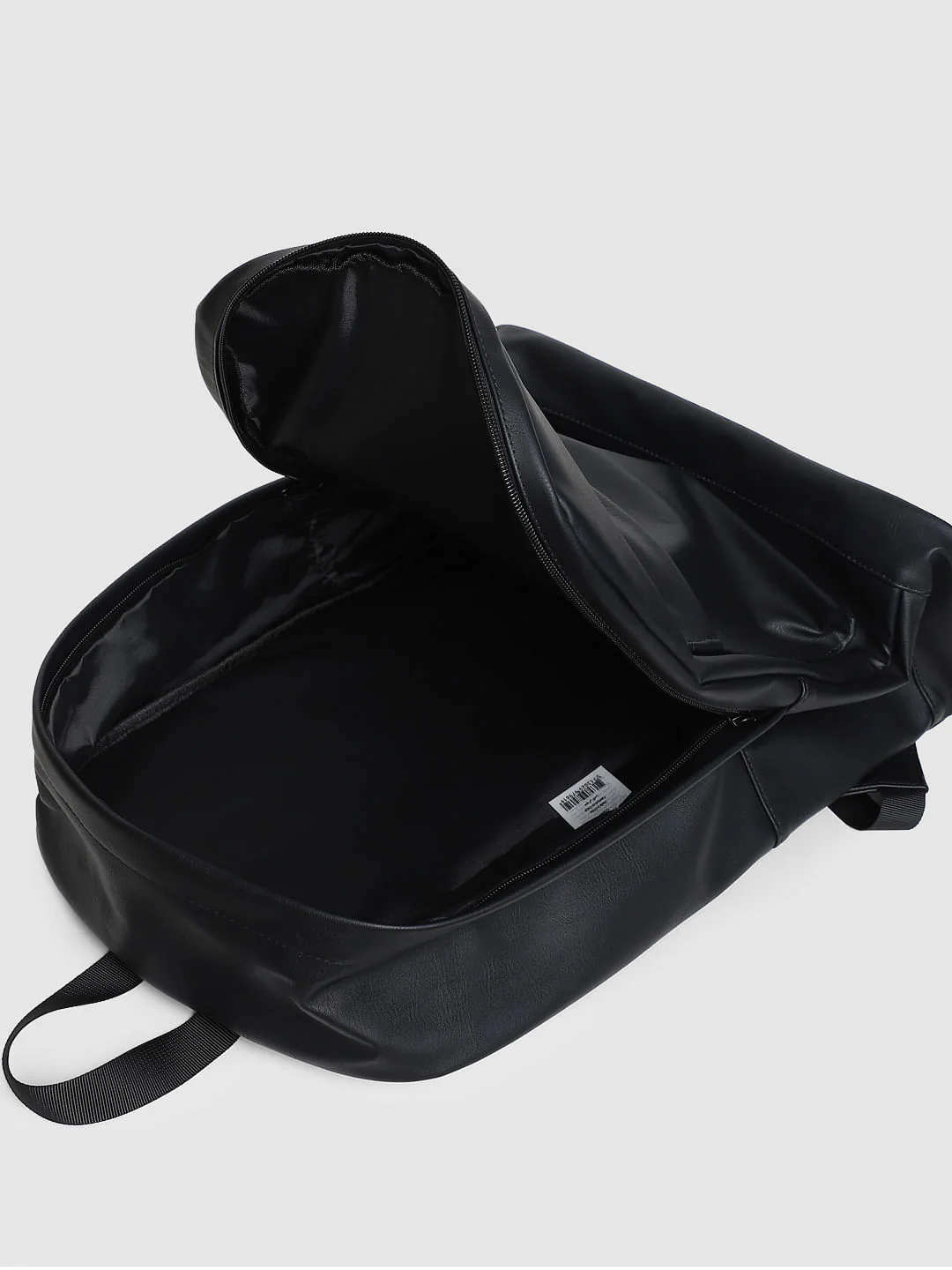 Black Solid Backpack - Image 6