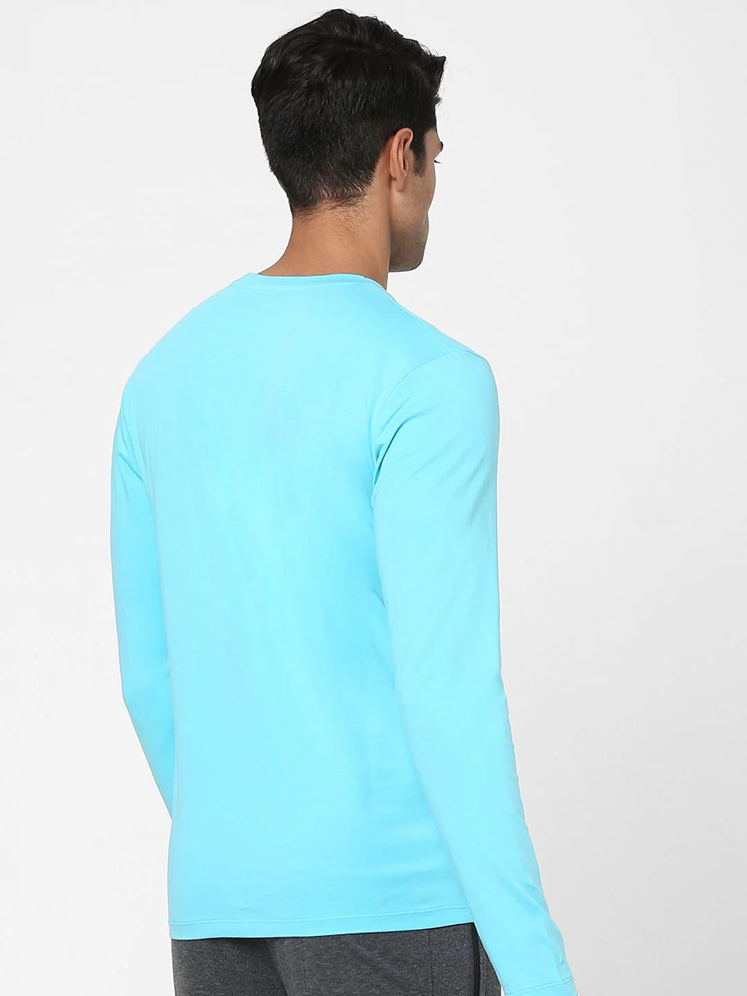 Blue Logo Print Full Sleeves T-shirt - Image 3