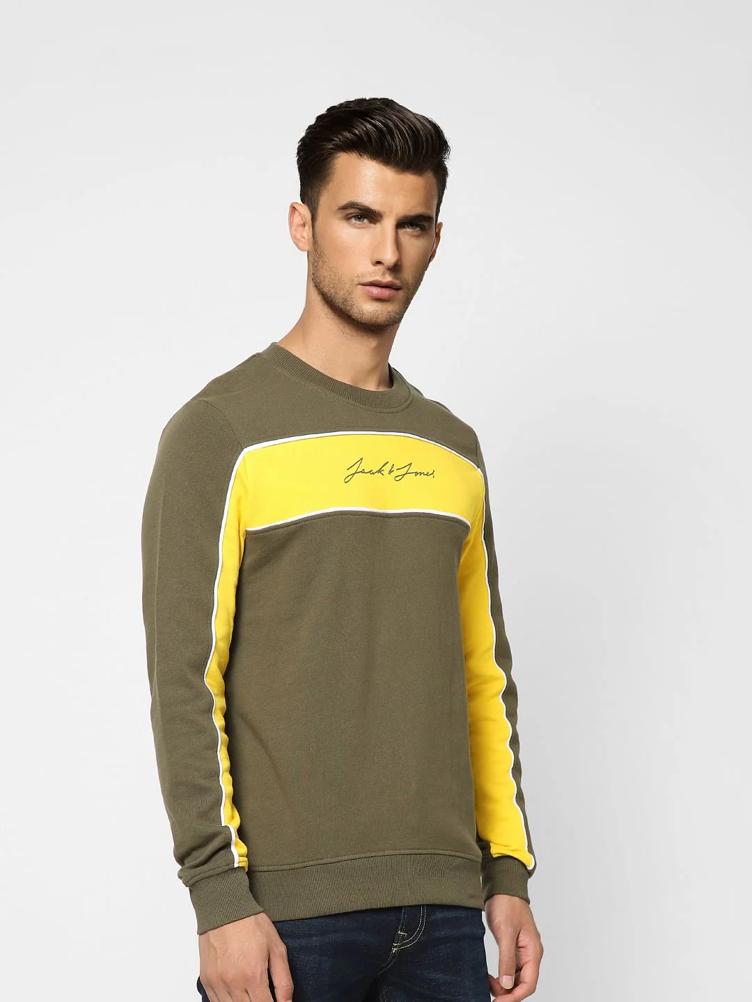 Green Colourblocked Sweatshirt - Image 3